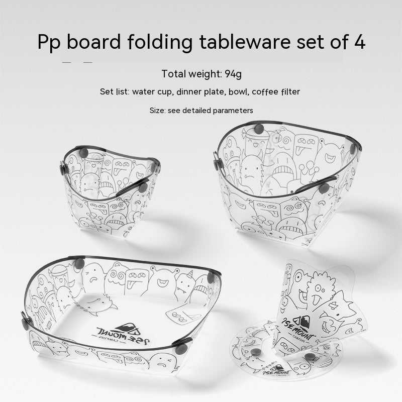 Foldable Camping Tableware Set
