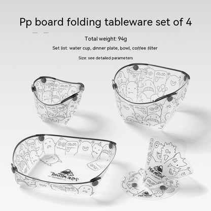 Foldable Camping Tableware Set